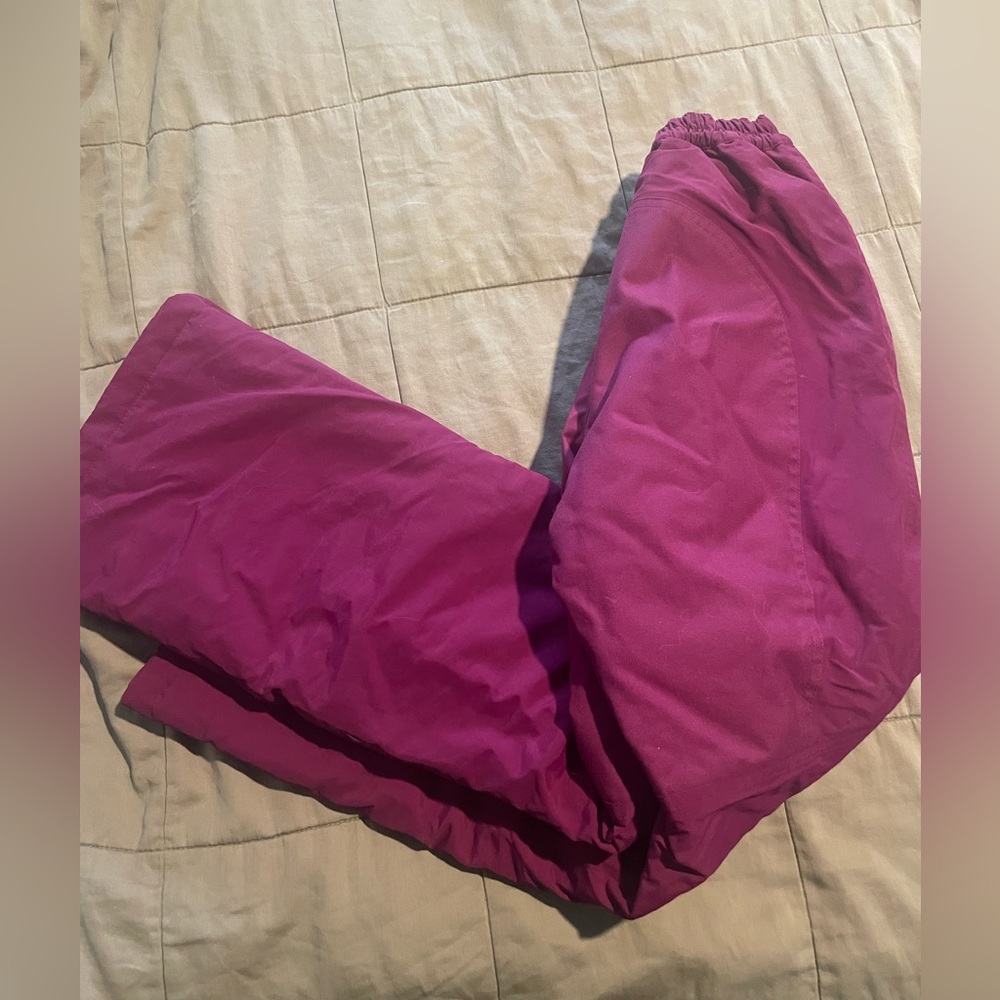 Lands' End Girls' Magenta Snow Pants